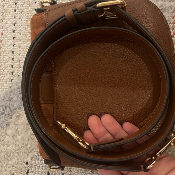 Coach Georgie Saddle Bag with Linear Quilting - Brown - Picture 10 of 10